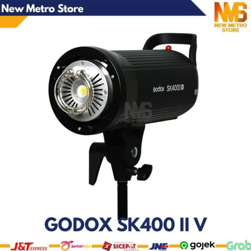GODOX SK400II-V studio strobe with included accessories