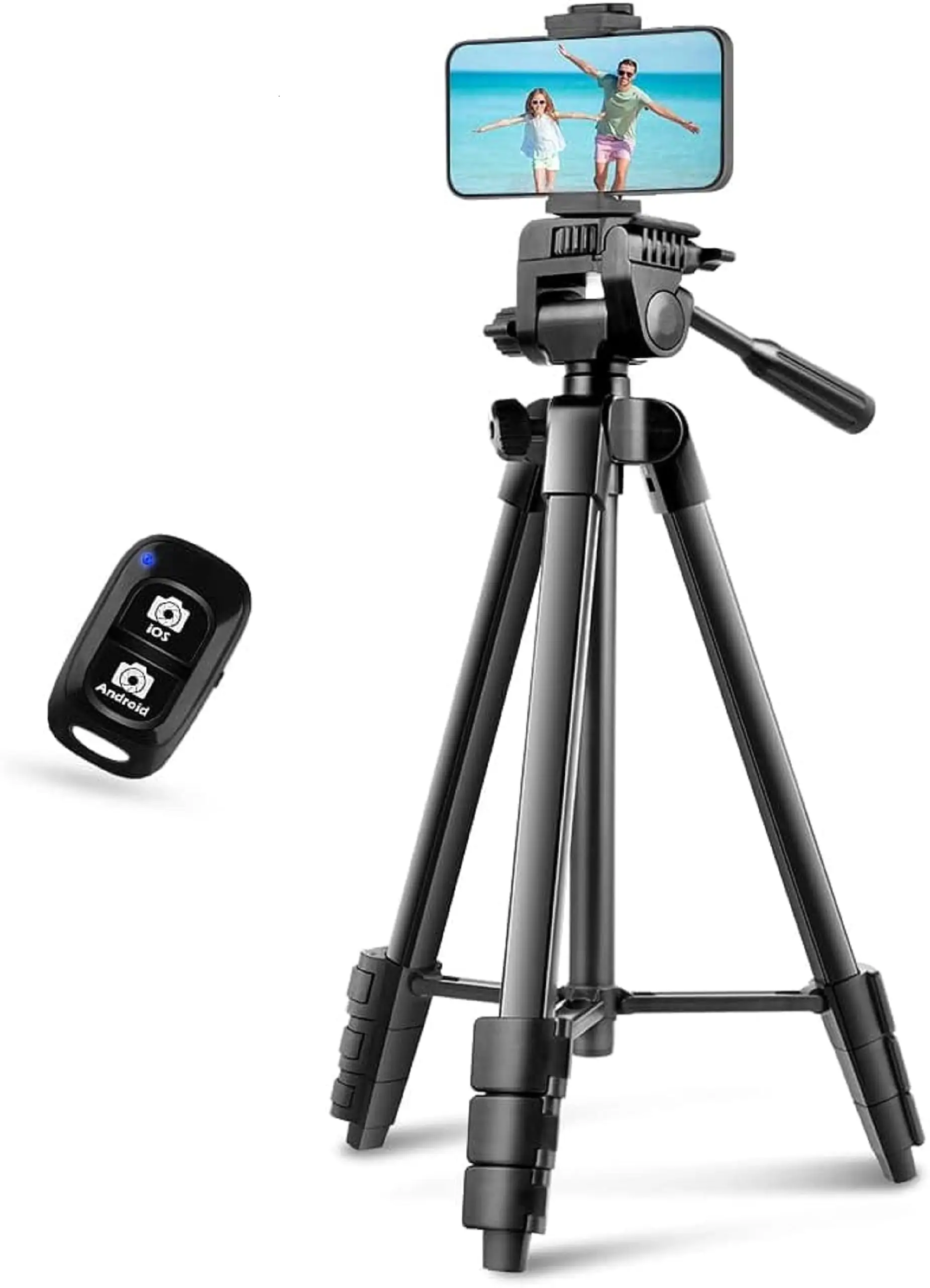 UBeesize tripod phone clamp with large smartphone