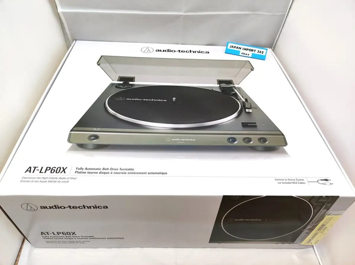 Audio-Technica AT-LP60X turntable with accessories