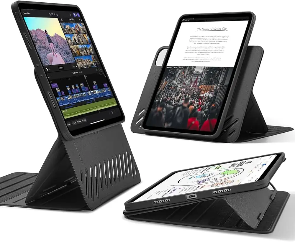 ESR iPad Pro 11 case stand angles and portability
