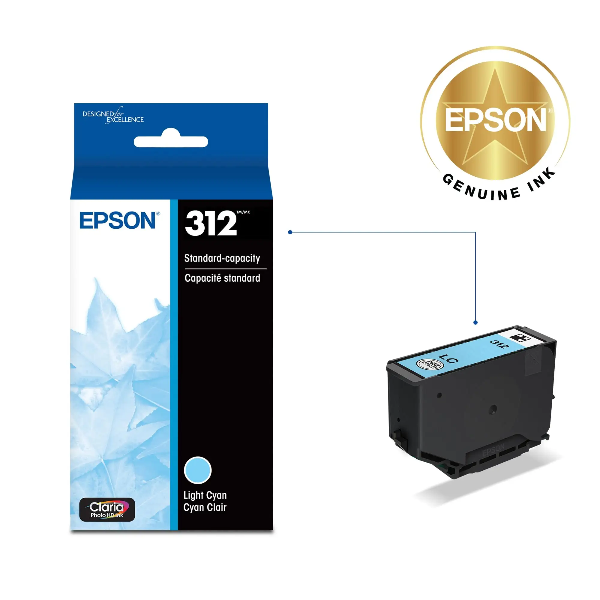 EPSON 312 Claria Photo HD cartridges showing OEM reliability