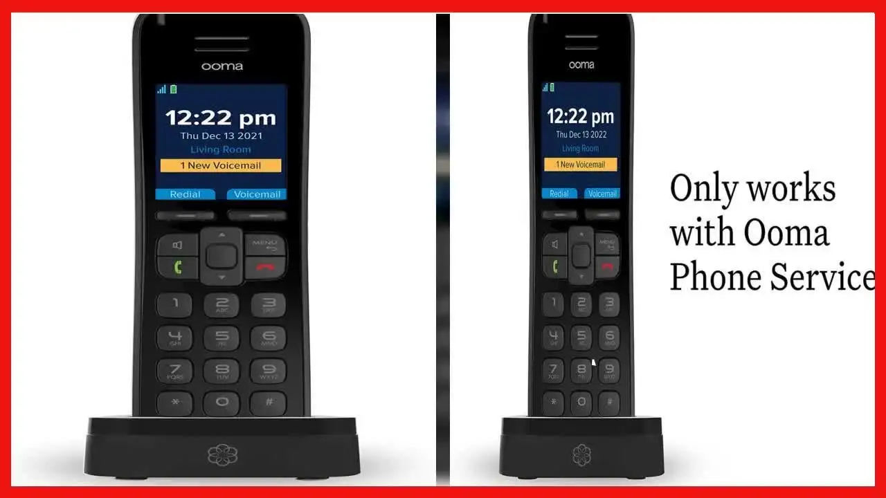 Ooma HD3 cordless handset with charging cradle