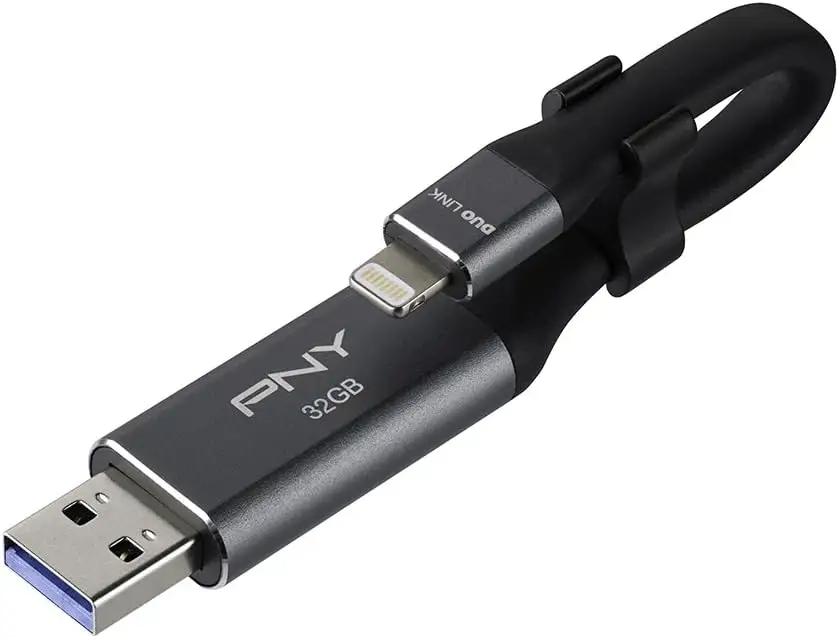 PNY Duo Link iOS flash drive solid metal build