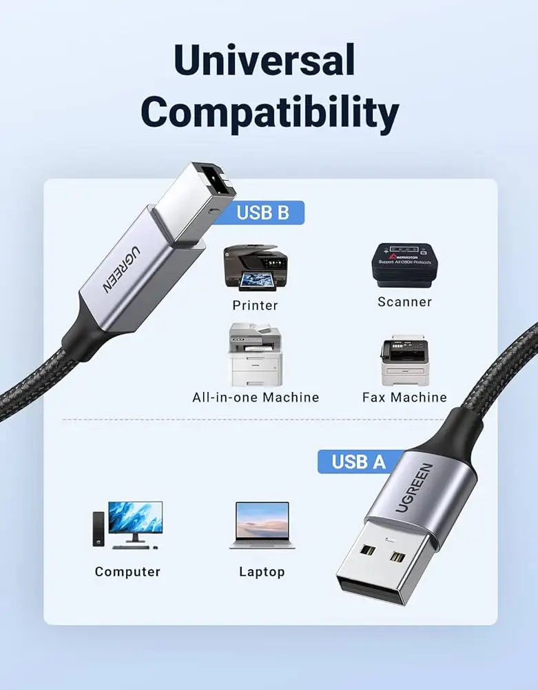UGREEN USB A to B Printer Cable durability showcase