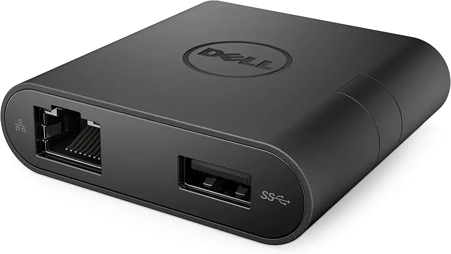 Dell USB-C to HDMI adapter product image with ports