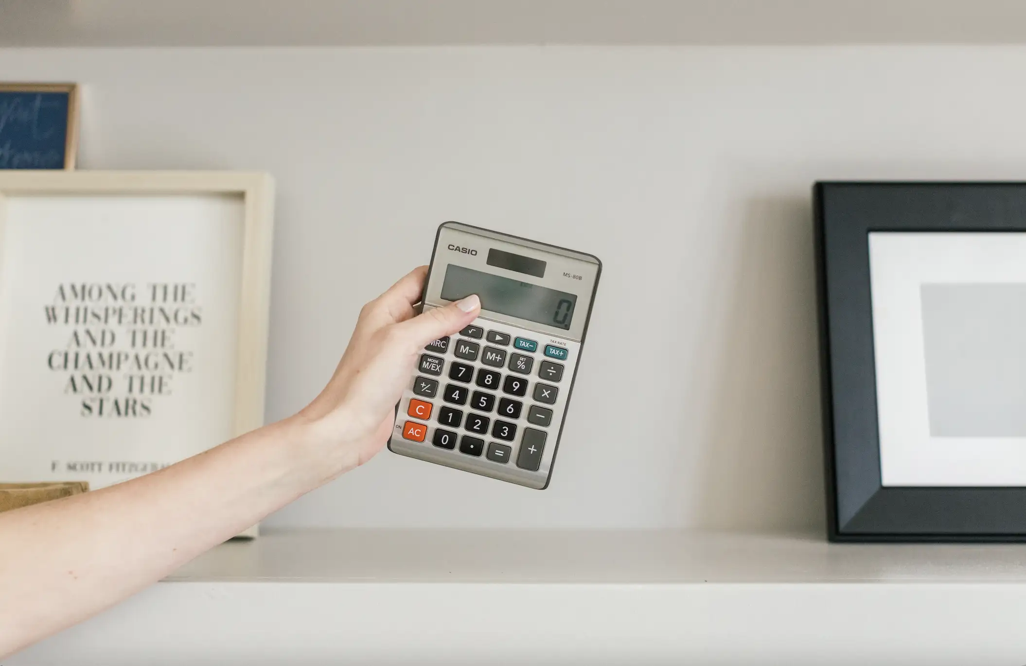 Casio MS-80B calculator compact design close-up