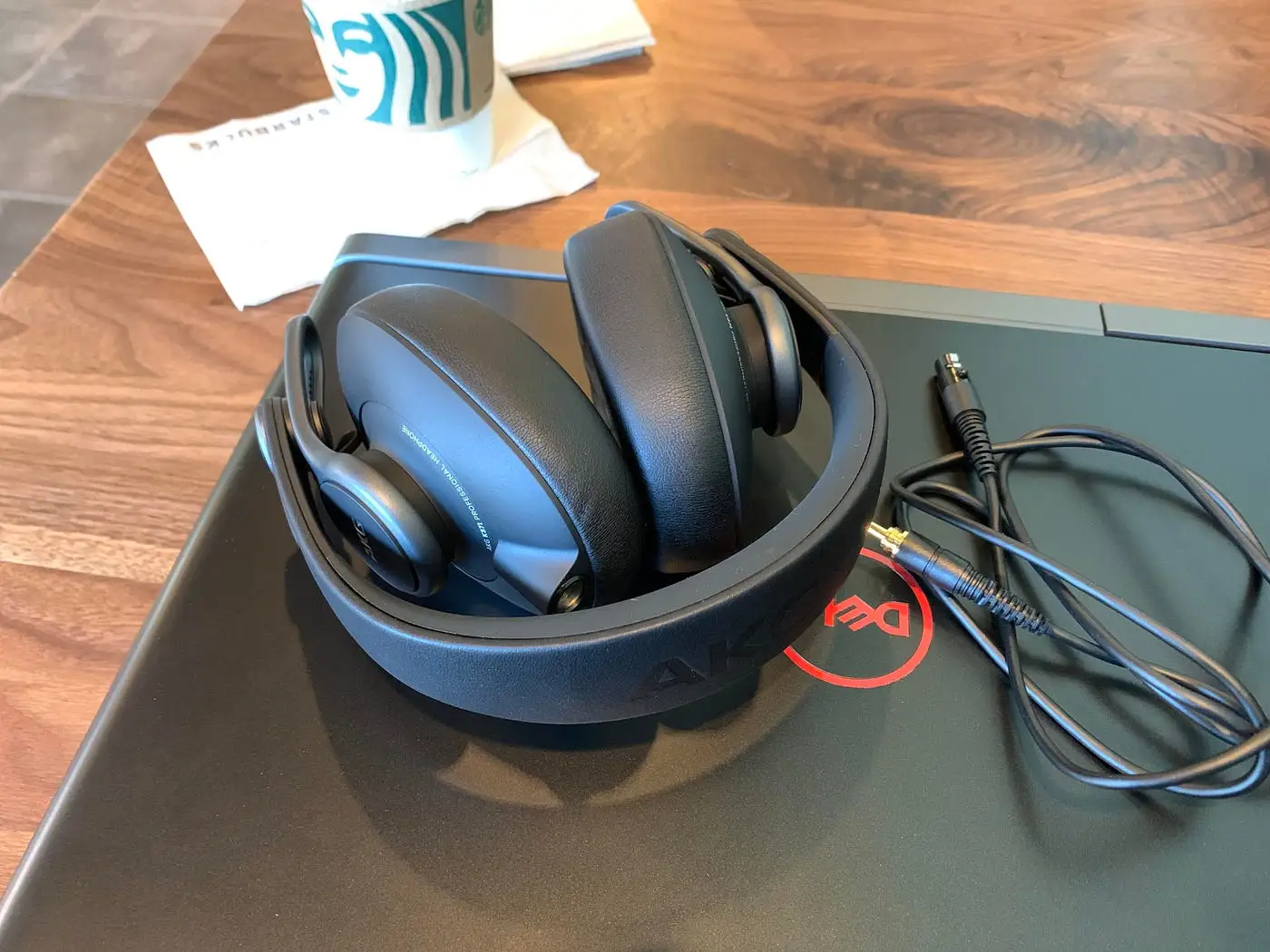 AKG K371 close-up of ear pads and headband