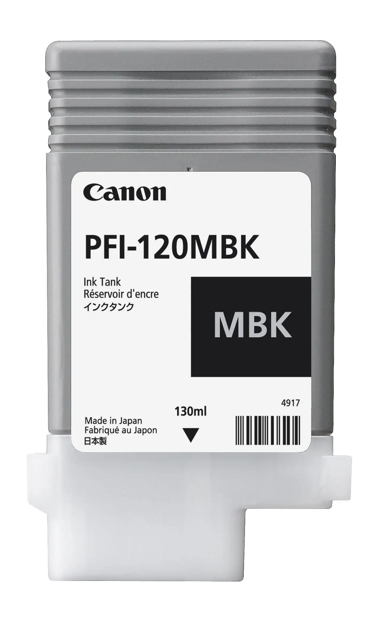Canon PFI-120MBK packaging and price listing