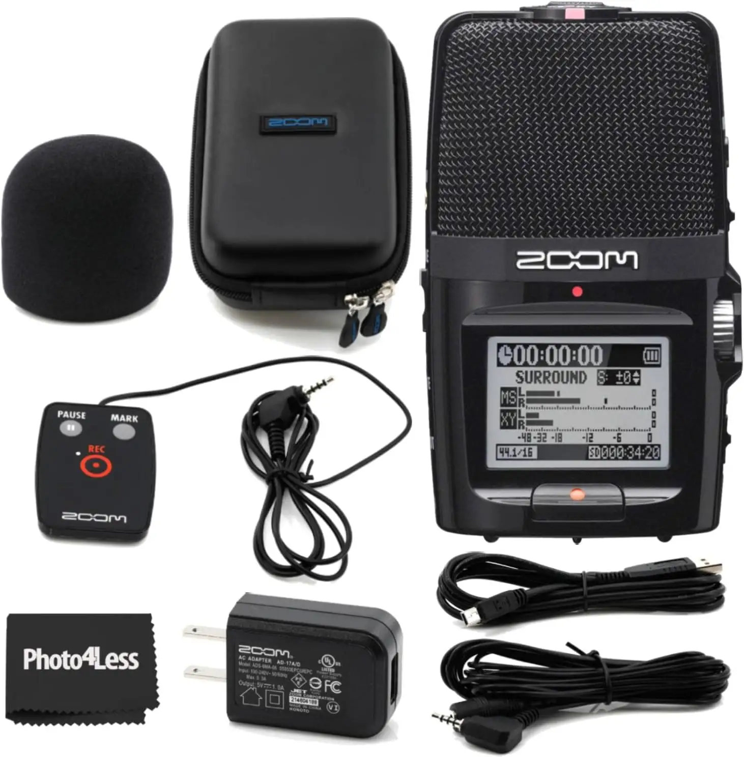 Zoom H2essential handy recorder on stand
