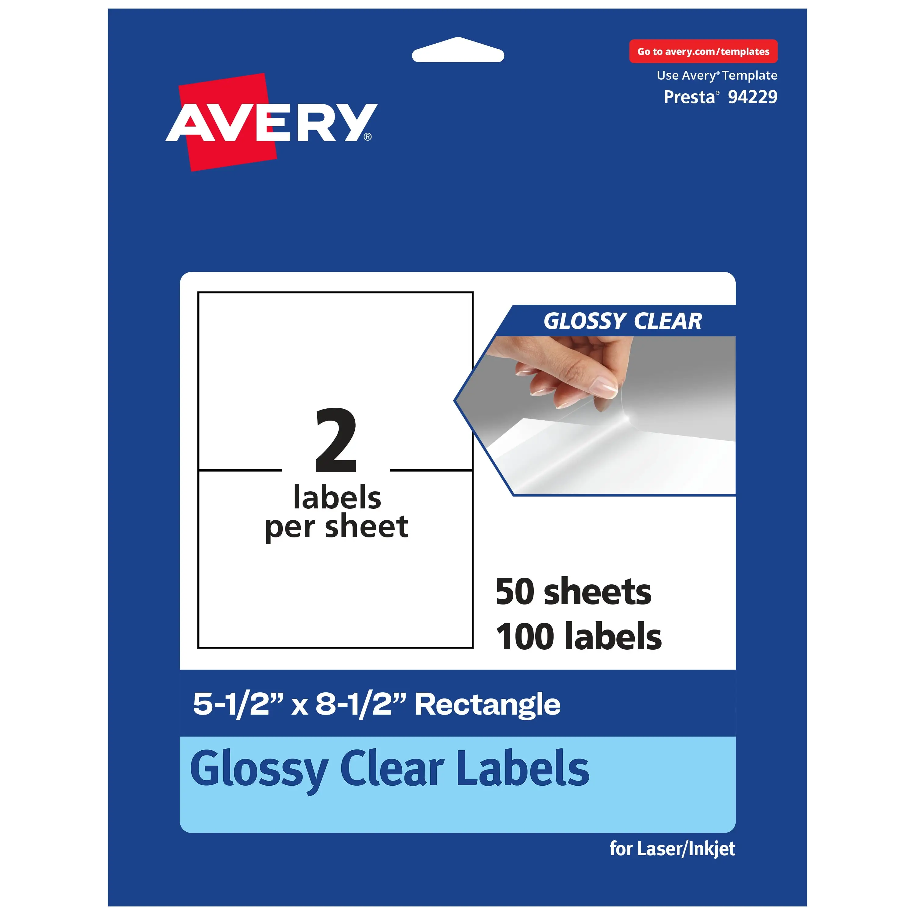 Avery Easy Peel 5162 labels applied to envelopes