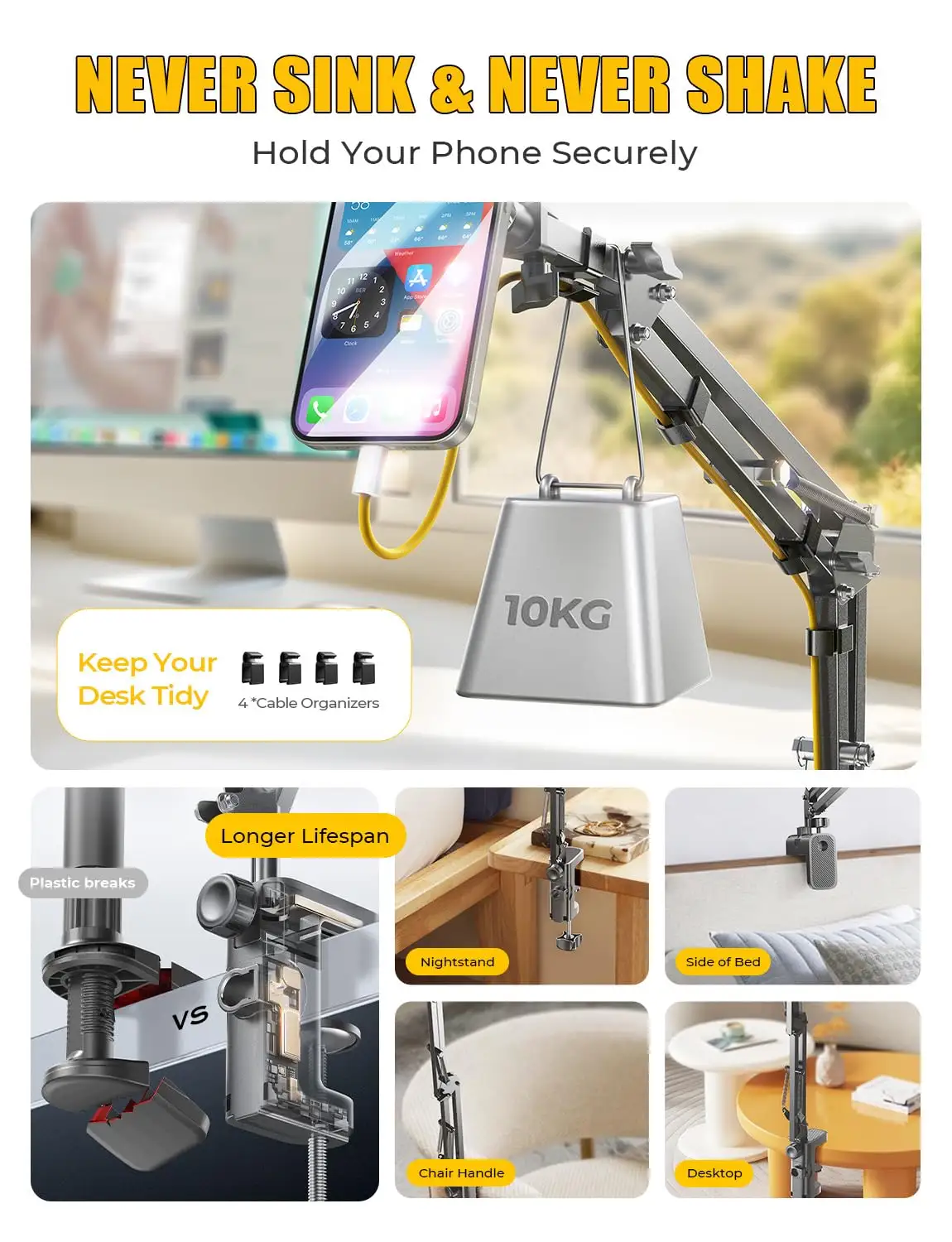 LISEN Gooseneck MagSafe mount setup demonstration