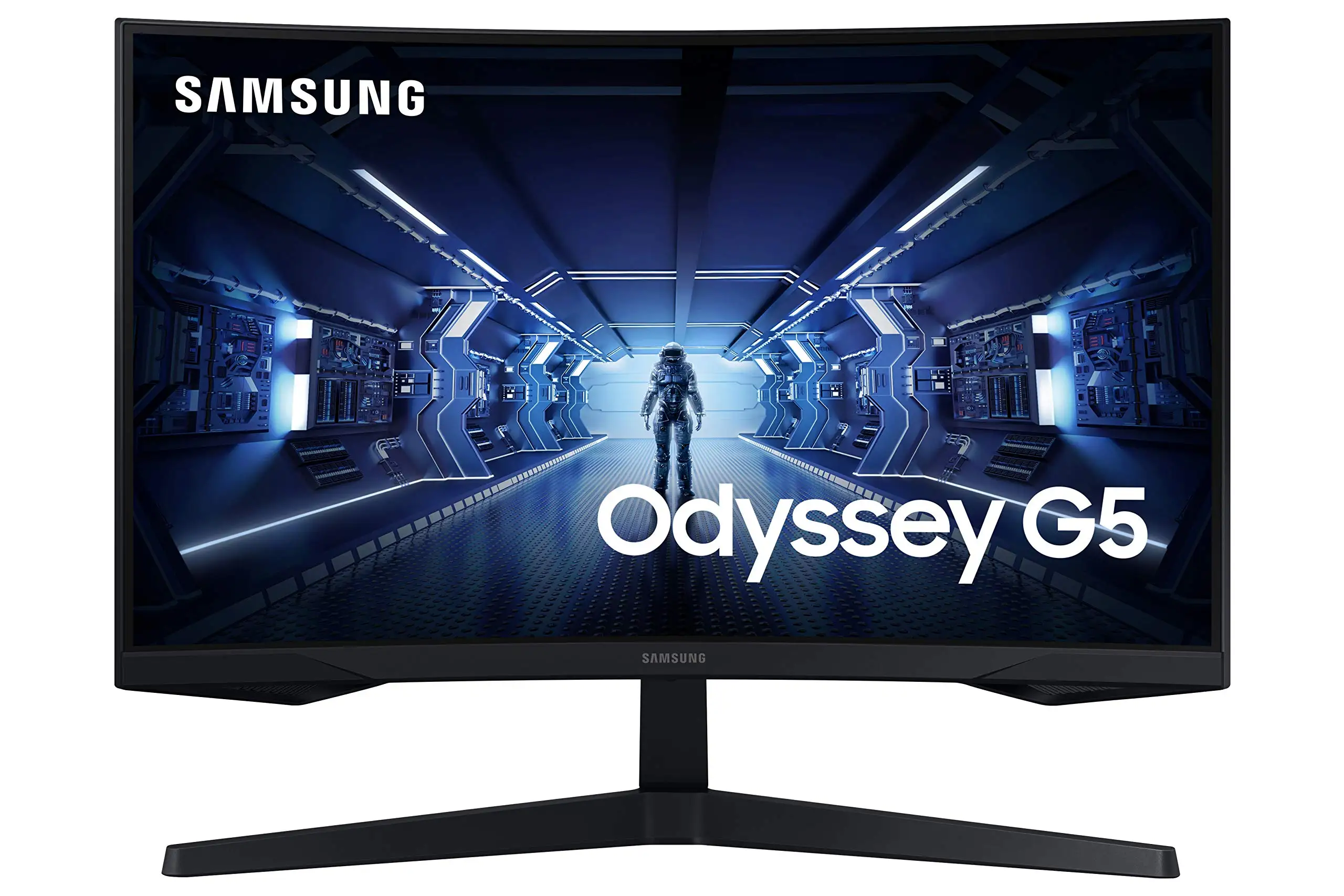 Samsung Odyssey G5 curved gaming monitor side profile
