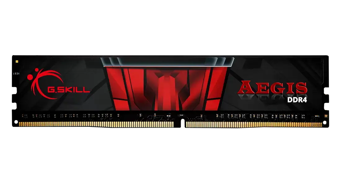 Close-up of G.SKILL Aegis heat spreader design