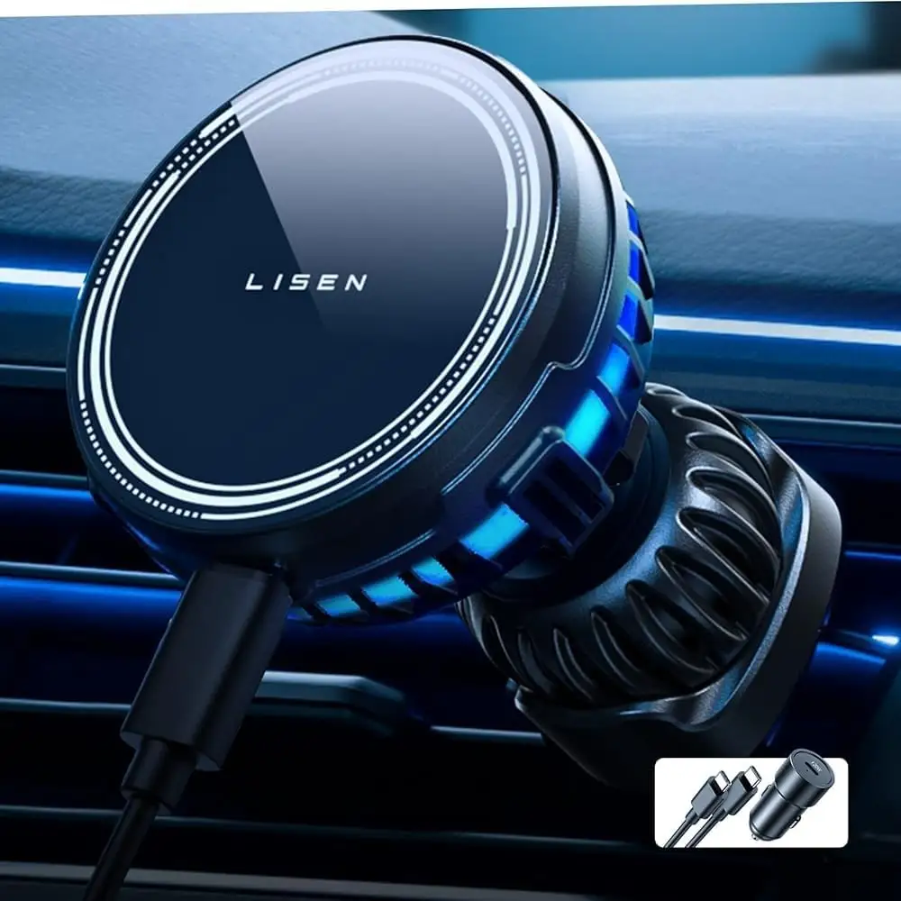 LISEN MagSafe Car Mount Charger Review: Strong Hold, Mixed Charging