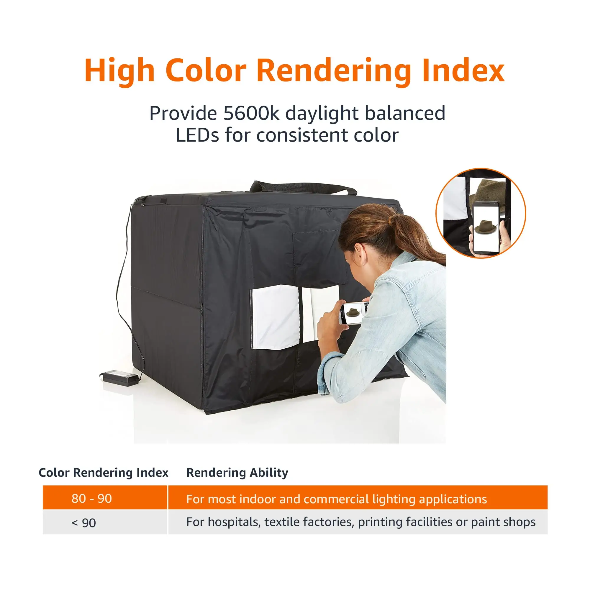 Amazon Basics Photo Studio Box interior view