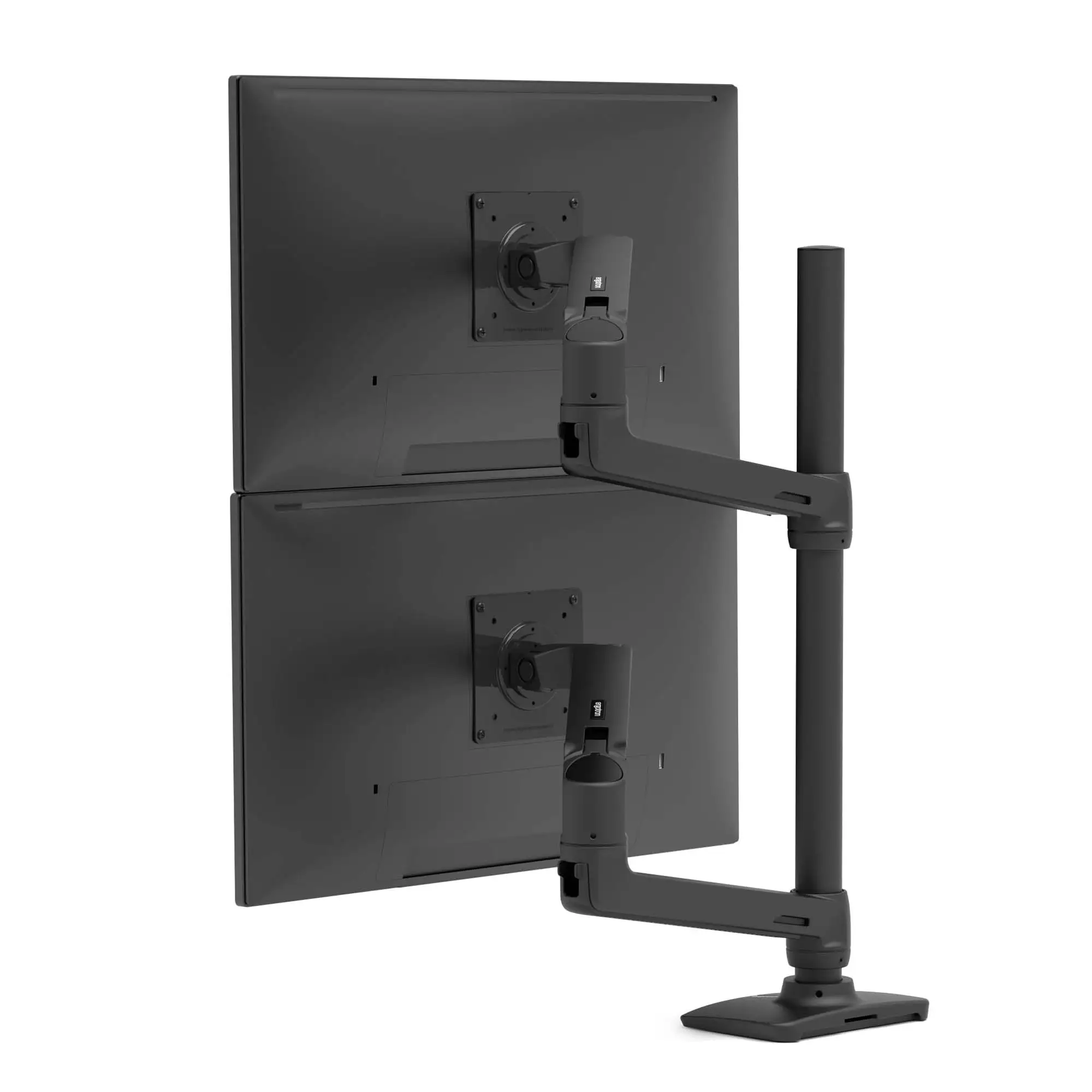 Ergotron LX Monitor Arm dual stacking setup example