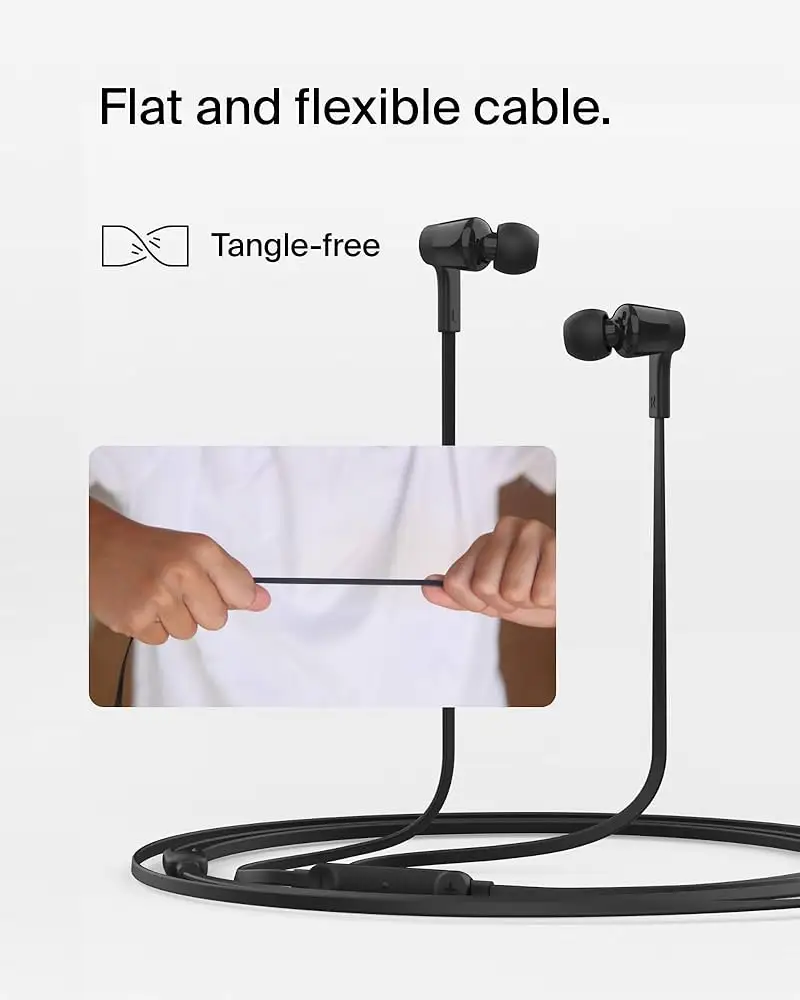 Belkin SoundForm USB-C earbuds black retail packaging