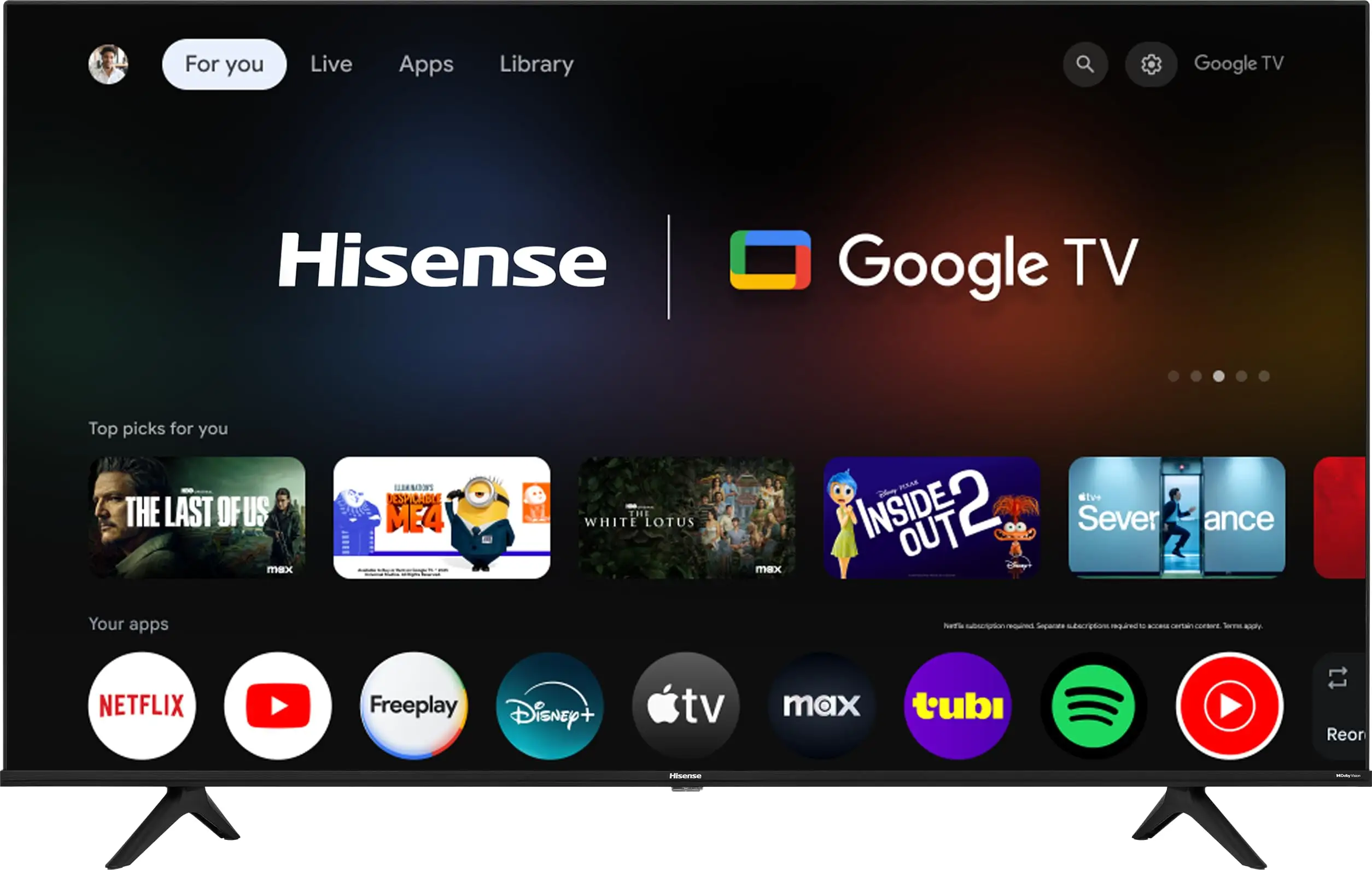 Hisense A4 32-Inch Fire TV front view on stand