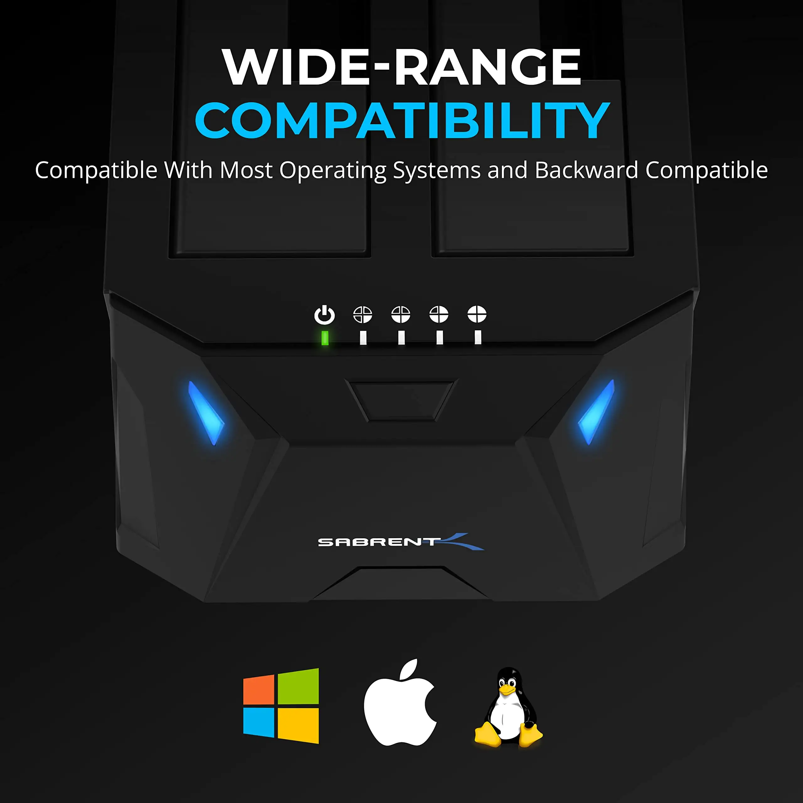 Sabrent USB 3.0 SATA Docking Station in use
