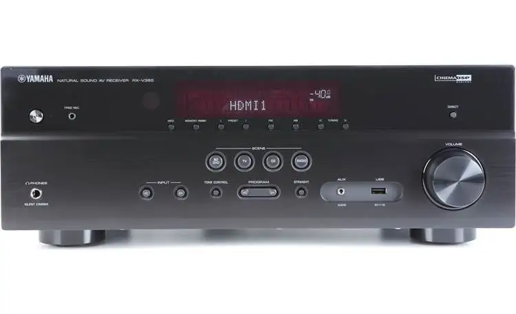 Yamaha RX-V385 AV Receiver with accessories