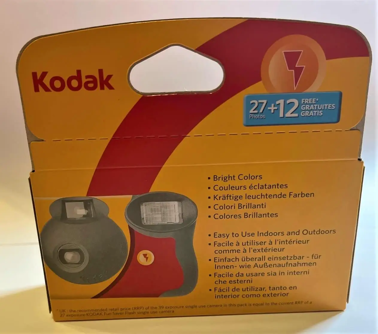 Kodak Funsaver camera showing compact design