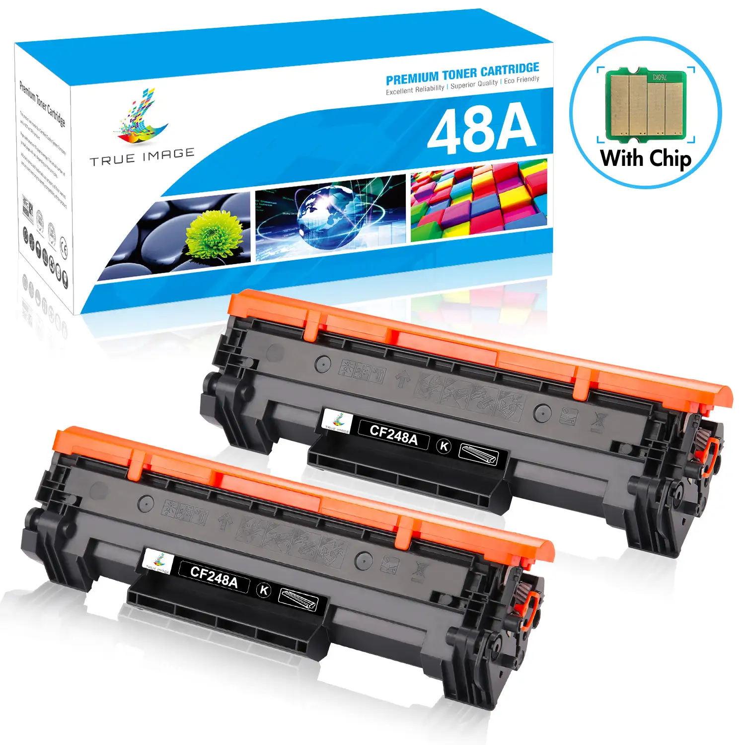 E-Z Ink 48A toner cartridge packaging close-up