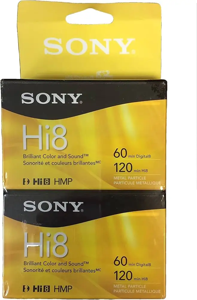 Sony Hi8 Tape 120min packaging and price chart