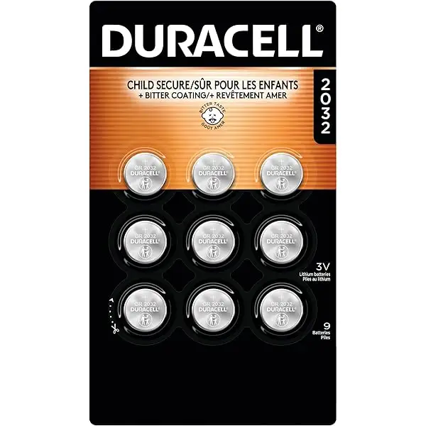 Duracell 2032 battery price range chart