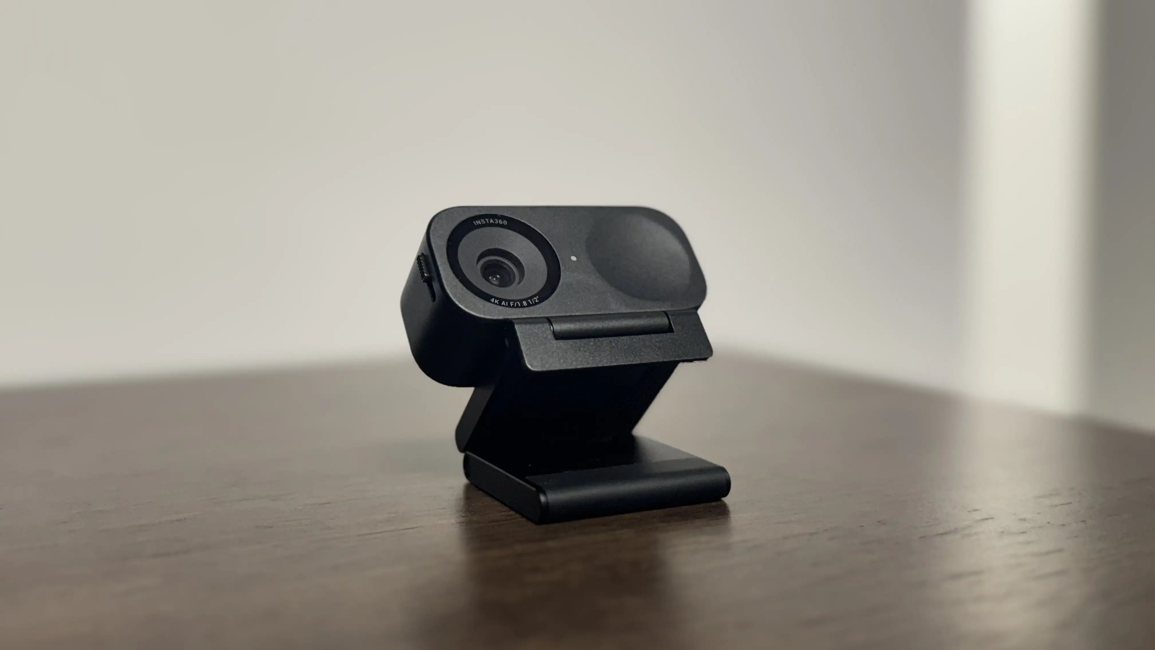 Insta360 Link 2C 4K Webcam front view with mount