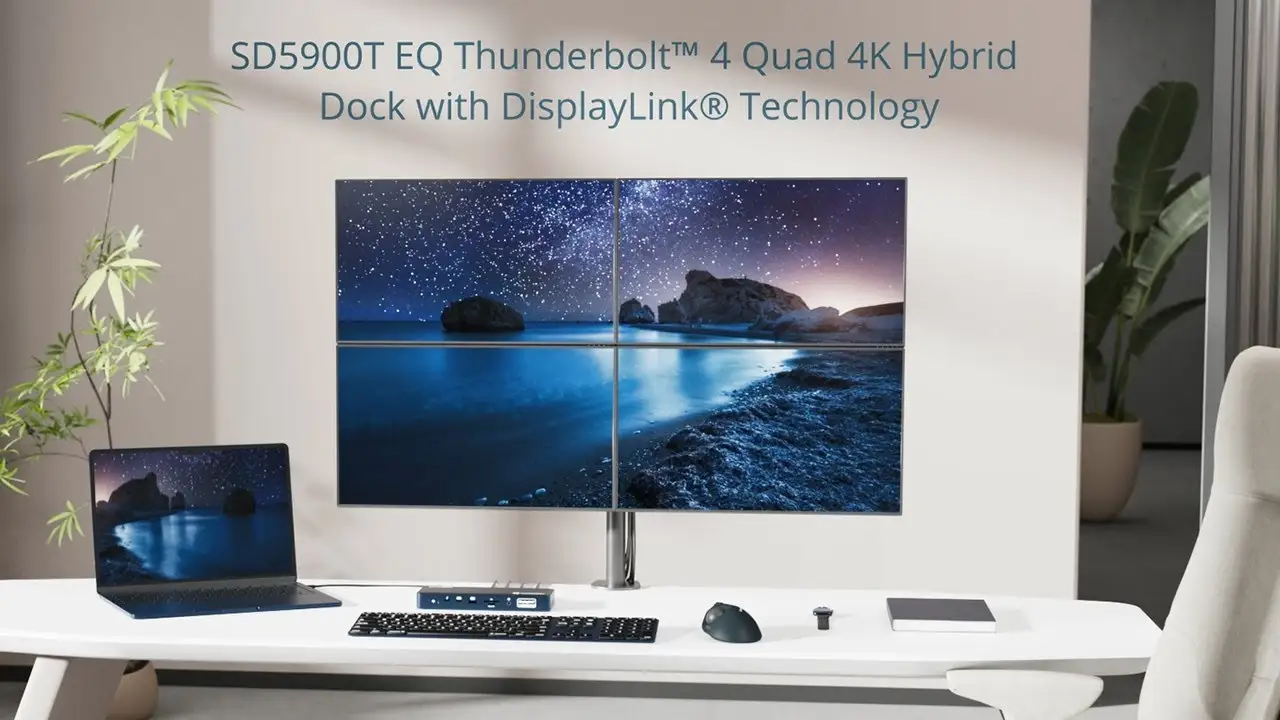 Kensington SD5900T Docking Station desk setup