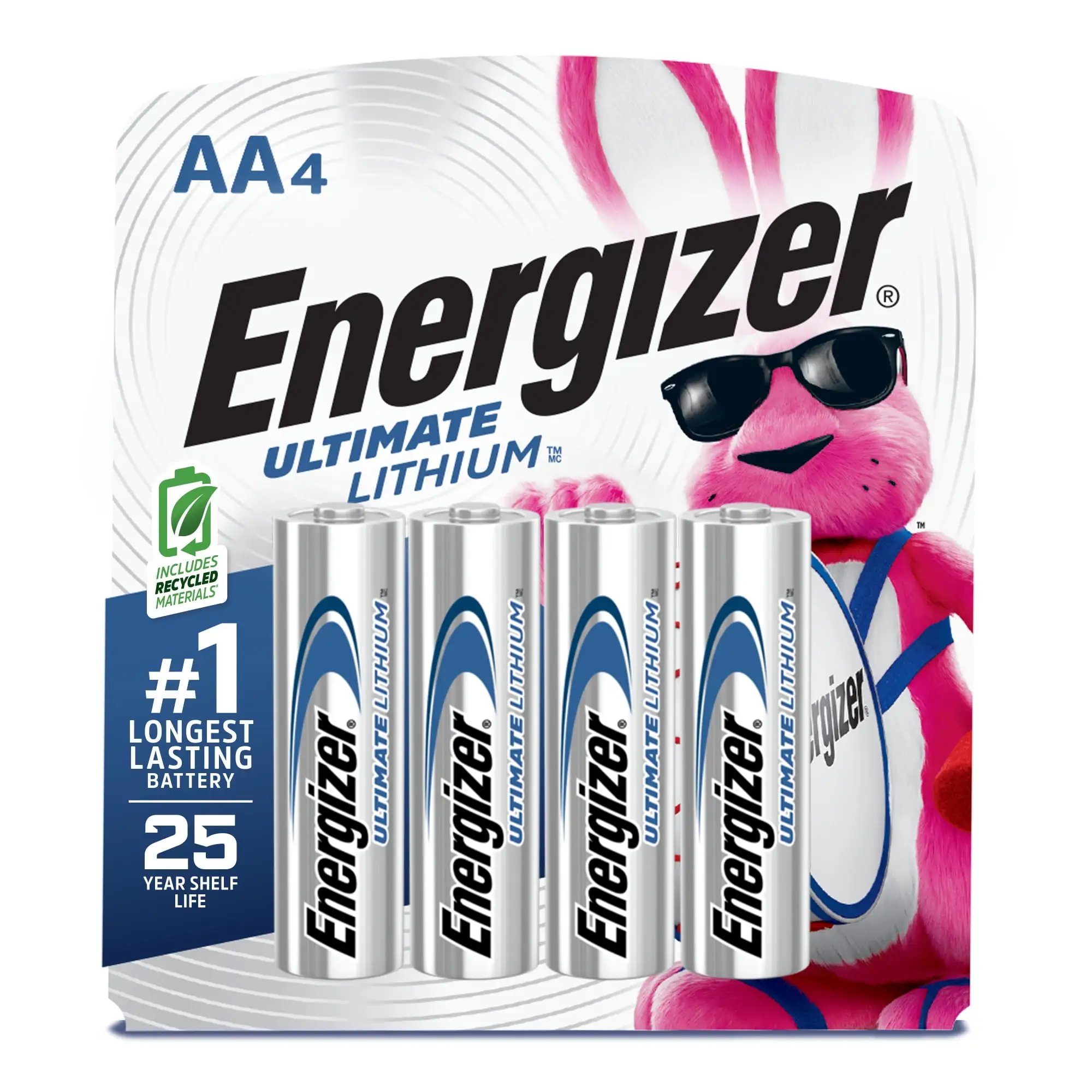 Energizer Ultimate Lithium AA Batteries packaging and cells