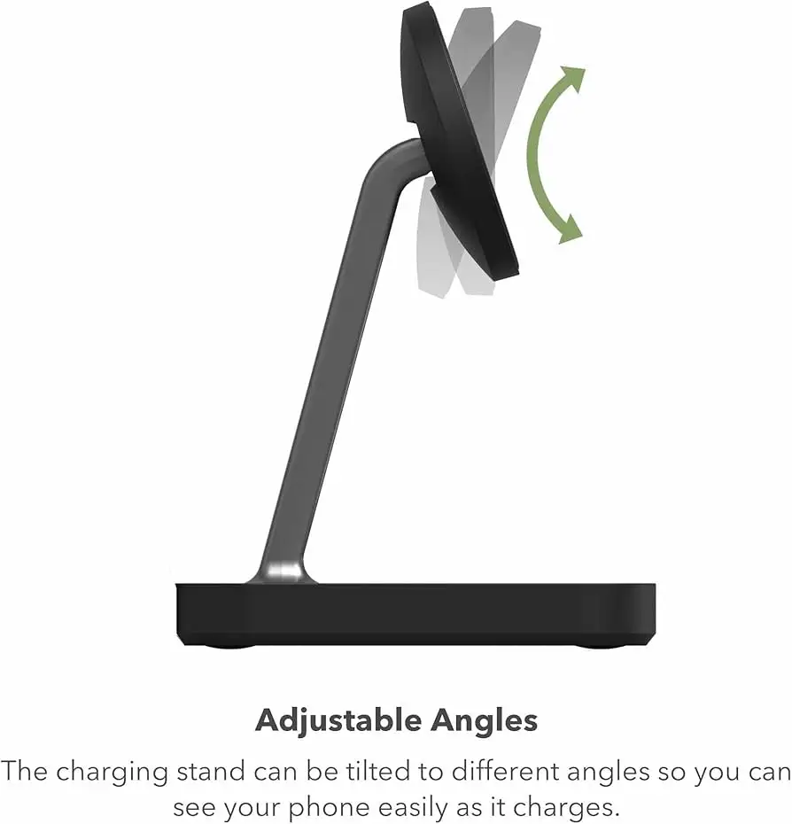 Mophie Snap+ 3-in-1 stand showing watch charger adapter