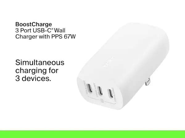Belkin 3-Port USB-C charger with price and value details