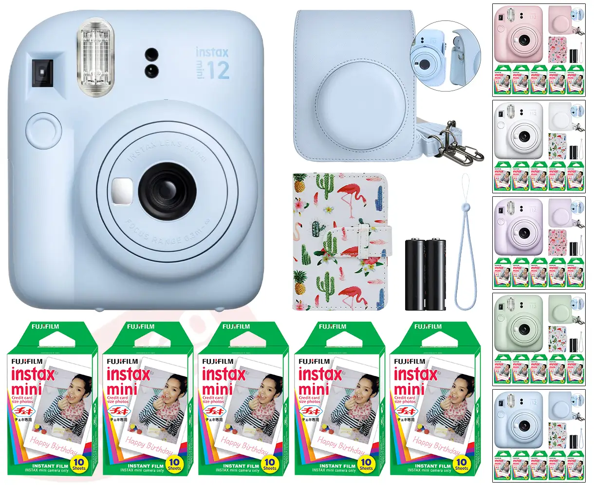 Fujifilm Instax Mini film sample prints with borders