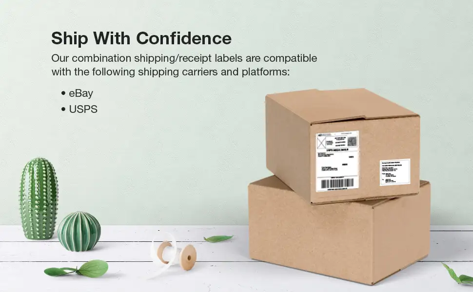 Avery matte clear address labels applied to envelopes