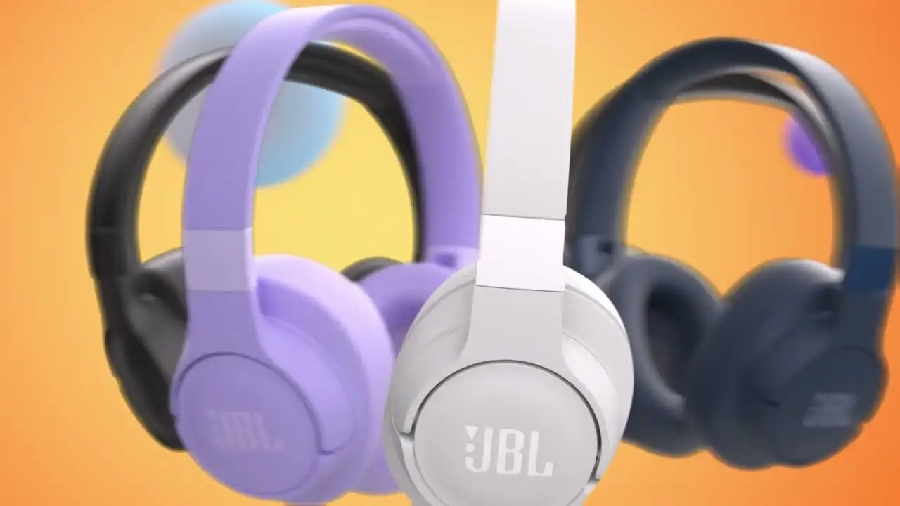 JBL Tune 770NC wireless headphones blue front view