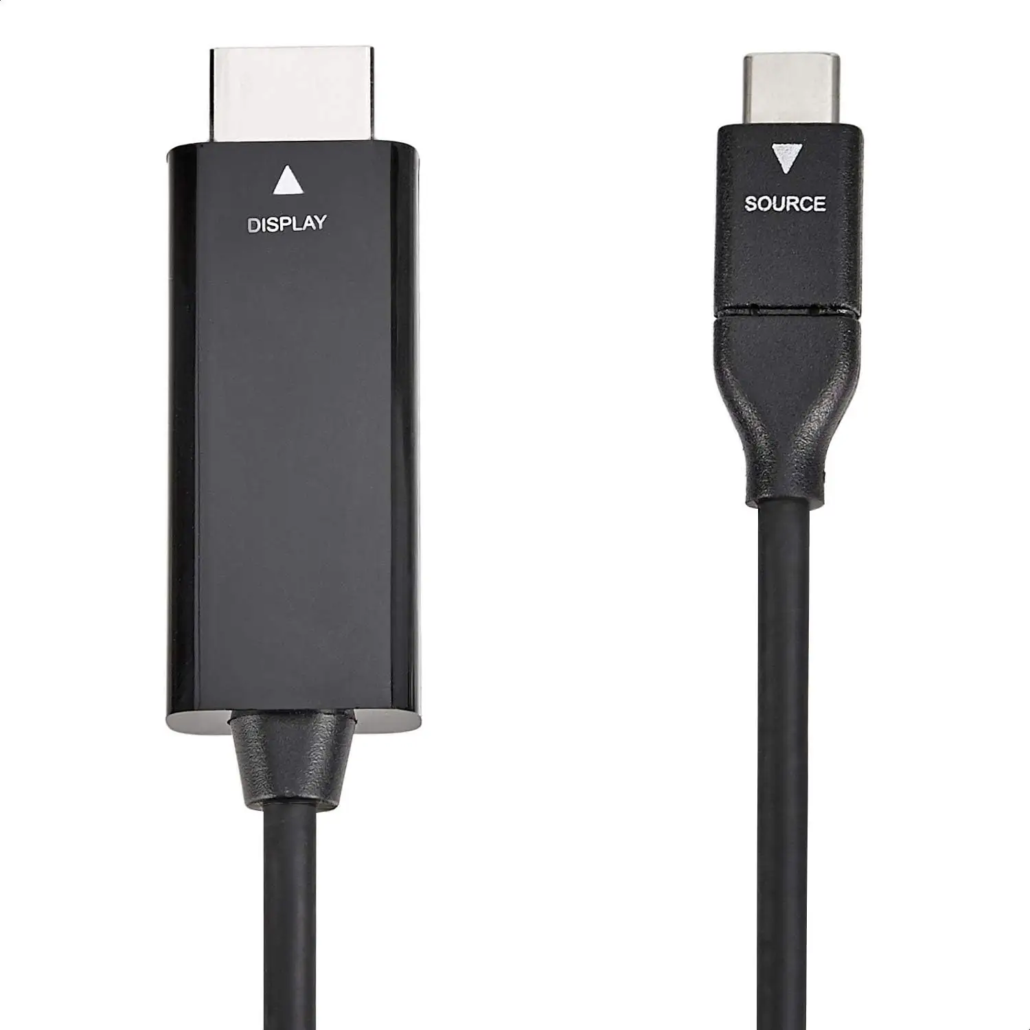 Amazon Basics USB-C to HDMI cable adapter on desk