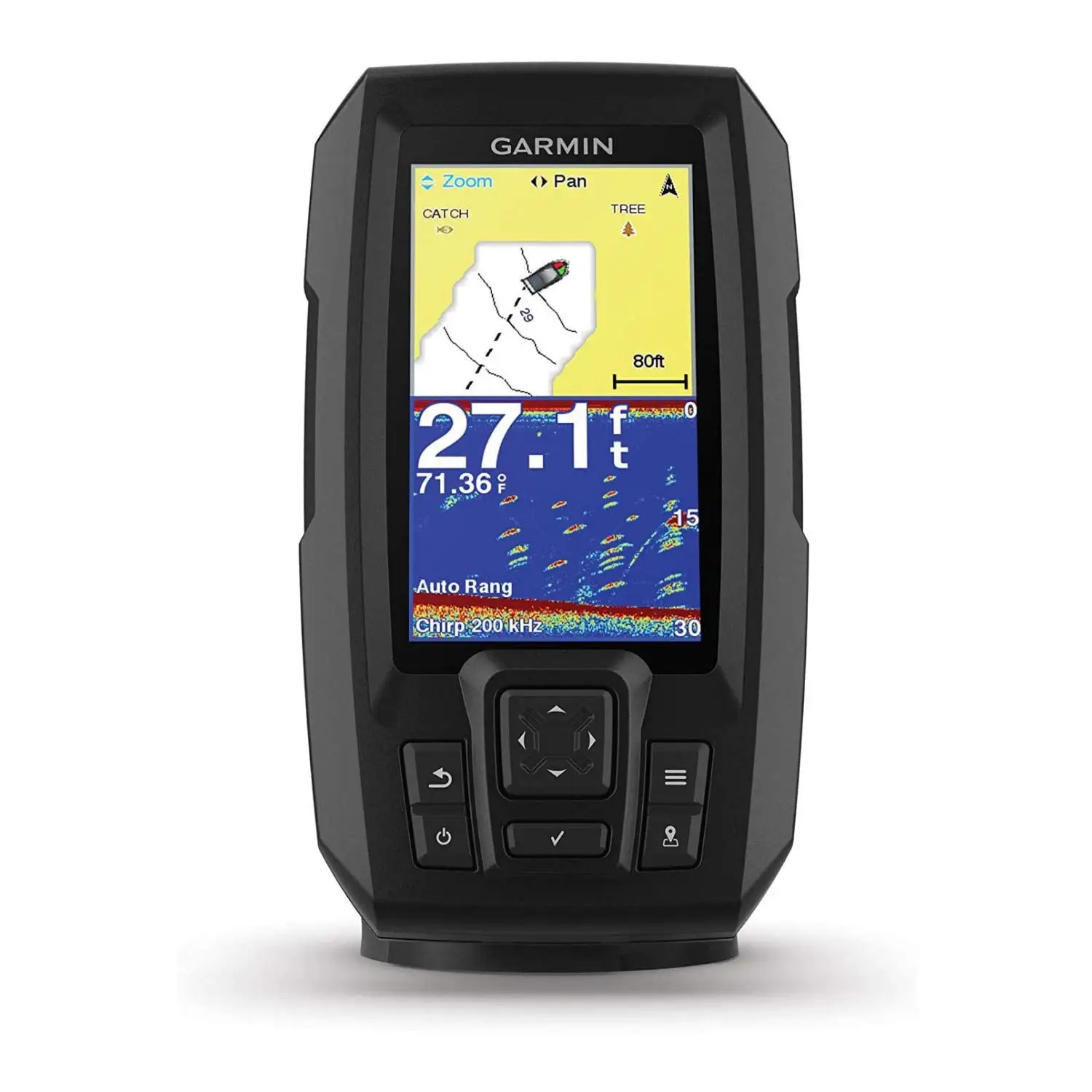 Garmin Striker Plus 4 fishfinder connectors and casing