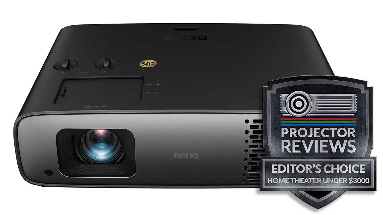 BenQ W4100i projector front view in living room